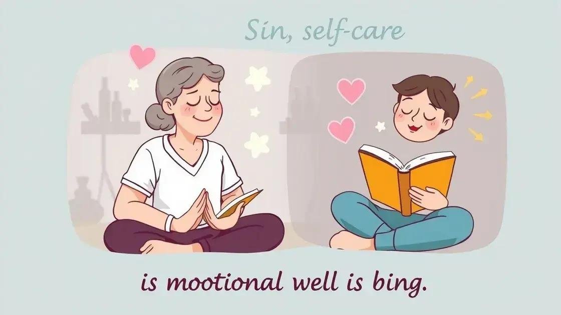 Emotional support and self-care for caregivers