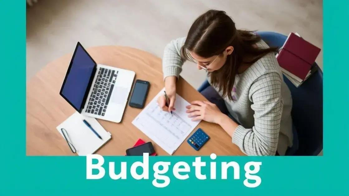 Steps to create a budget for college