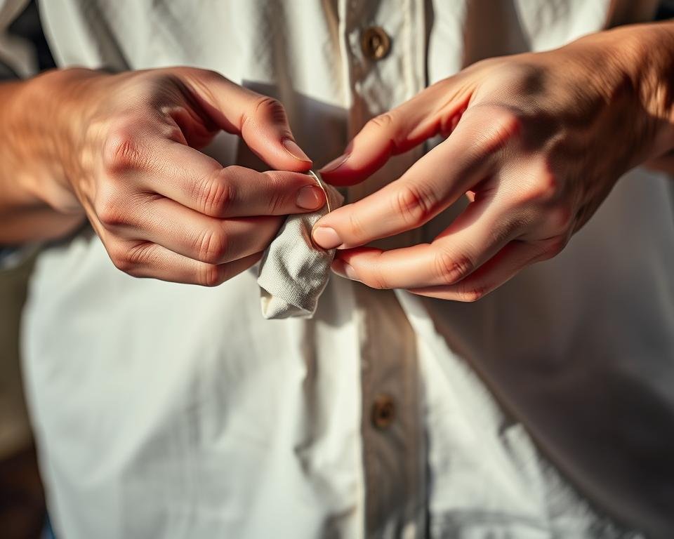 acortando mangas de camisas