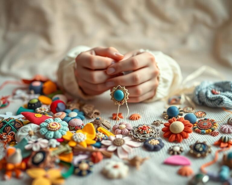 costura a mano para principiantes broches y accesorios tela