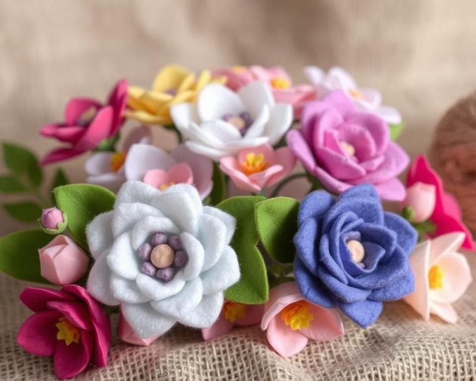 flores de fieltro para principiantes
