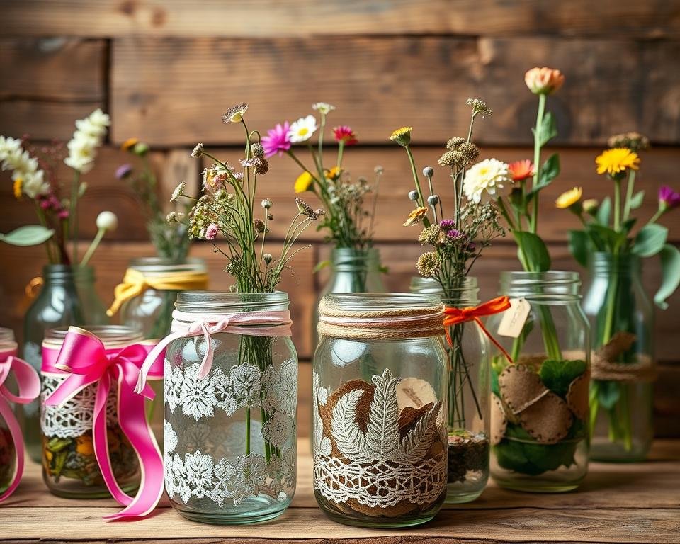 manualidades con reciclaje de frascos de vidrio