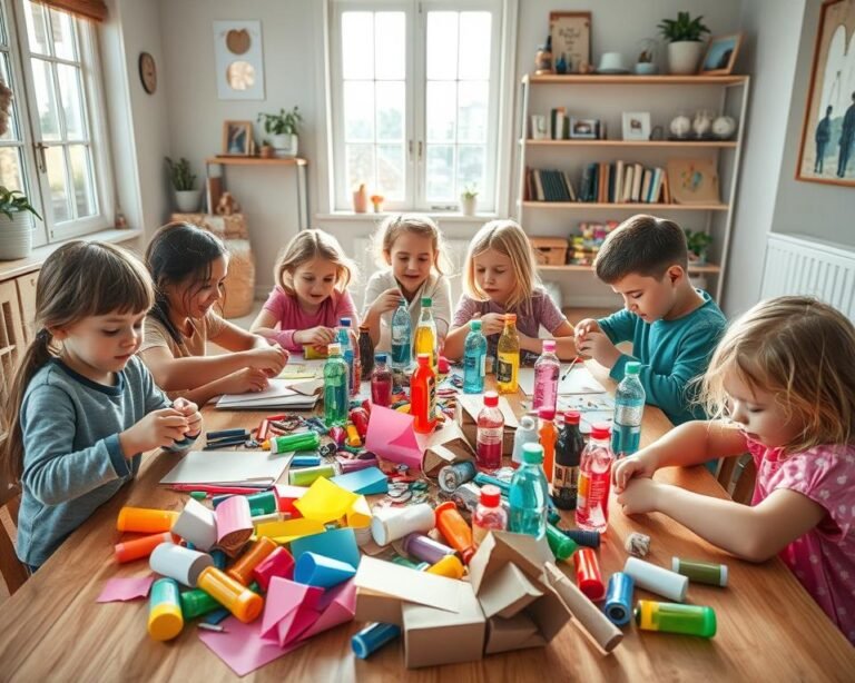 manualidades para niños con materiales reciclados escuela hogar