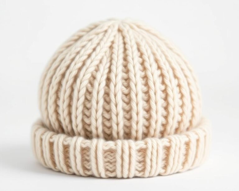 patrón gratis de gorro tejido a mano lana fácil