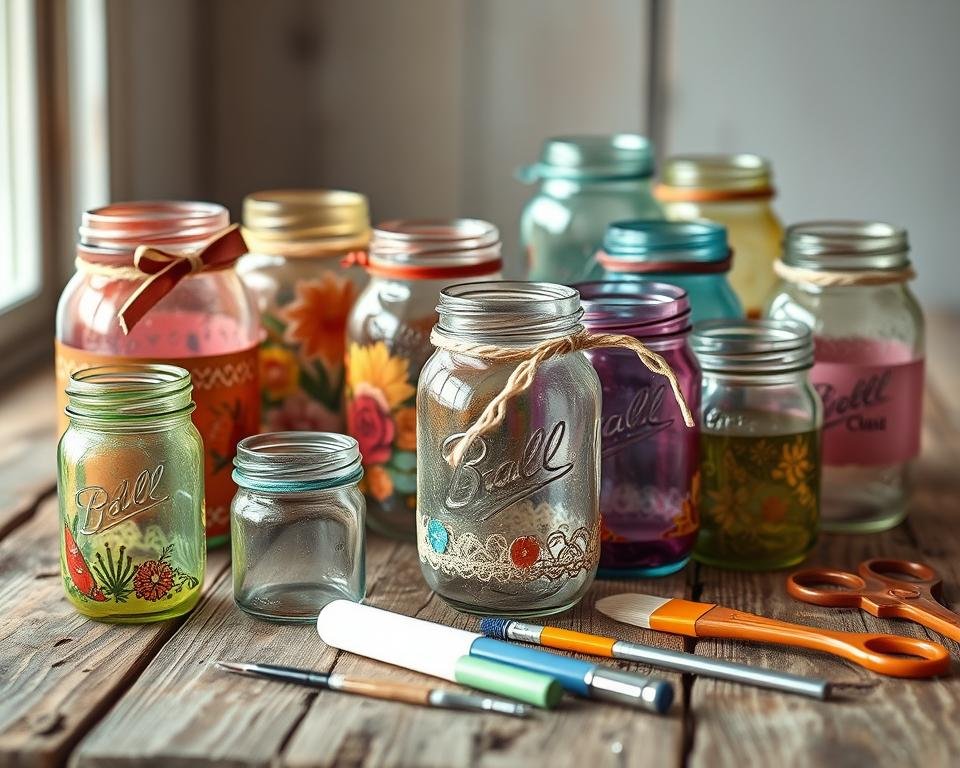 técnicas para reciclar frascos de vidrio