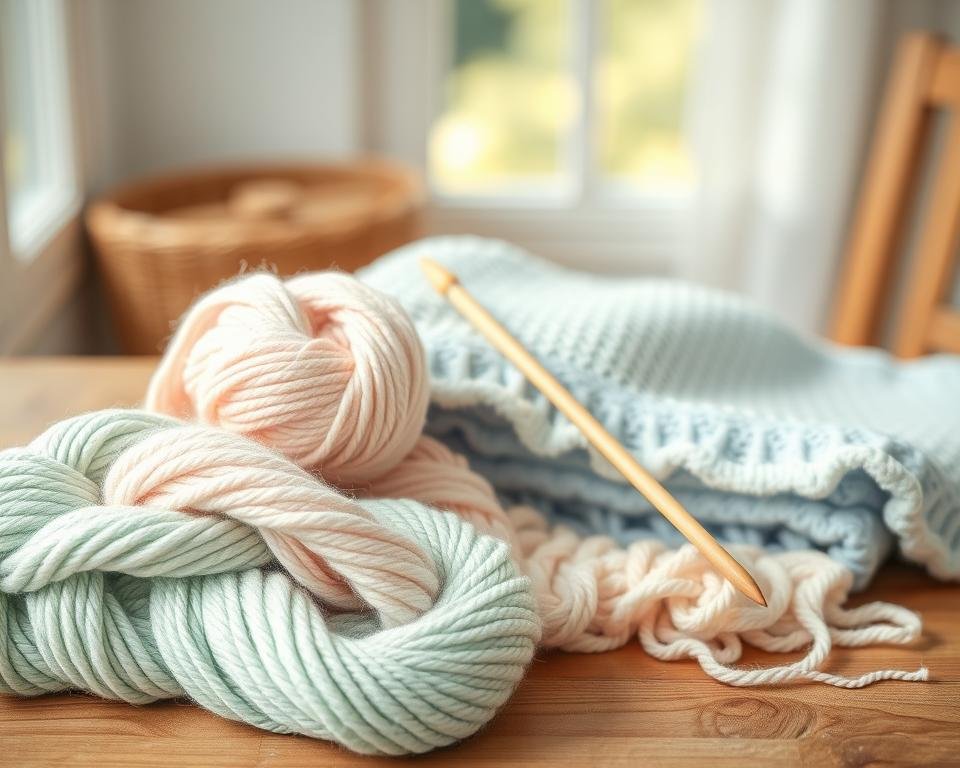 lana para tejido de mantas de bebé