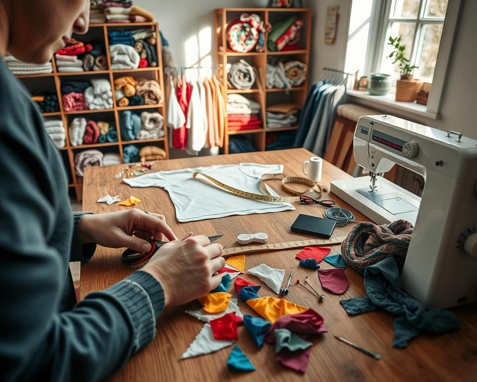 paso a paso costura camiseta reciclada