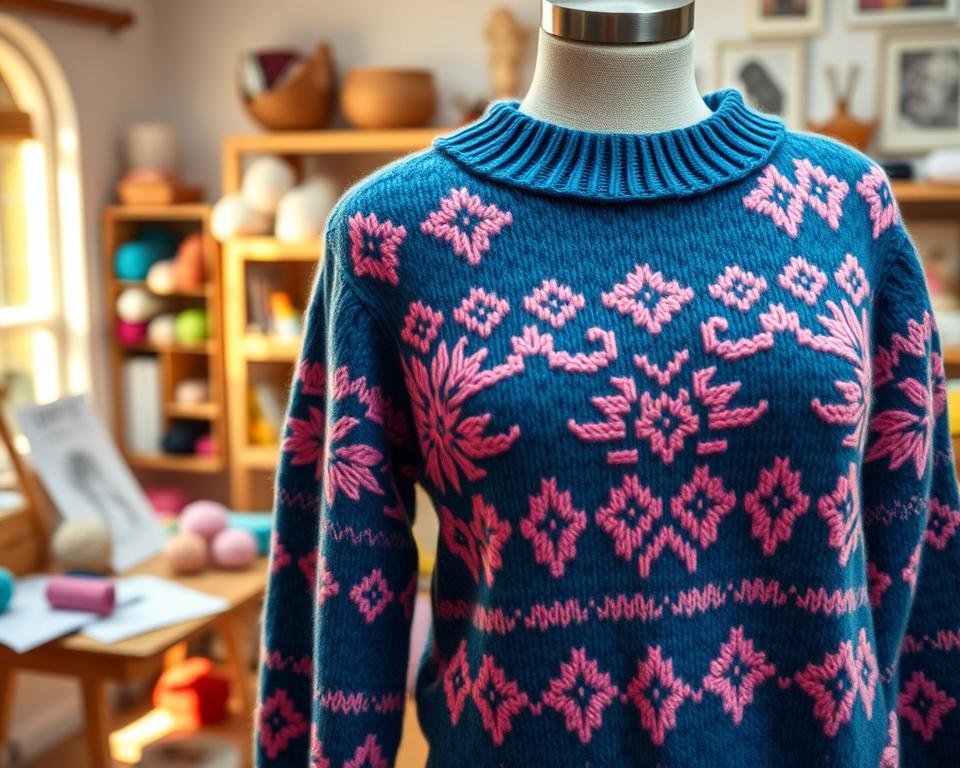 personalización patrón suéter tejido mujer