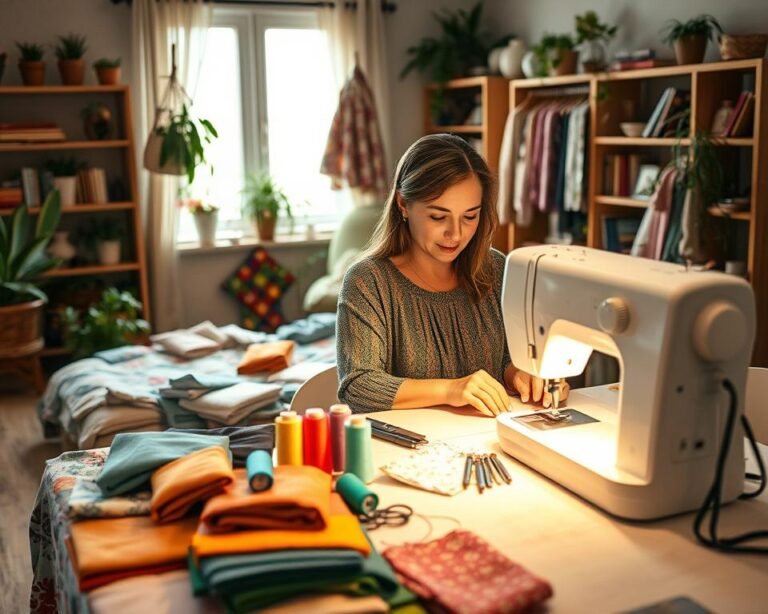 costura creativa como actividad relajante en casa