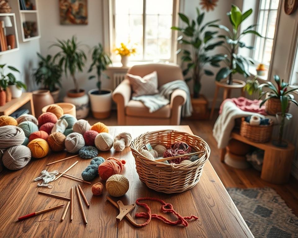 espacio de trabajo de tejido