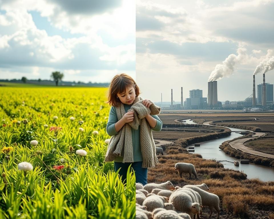 impacto ambiental lana natural y sintética