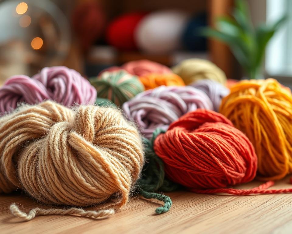 lana para tejer natural y sintética