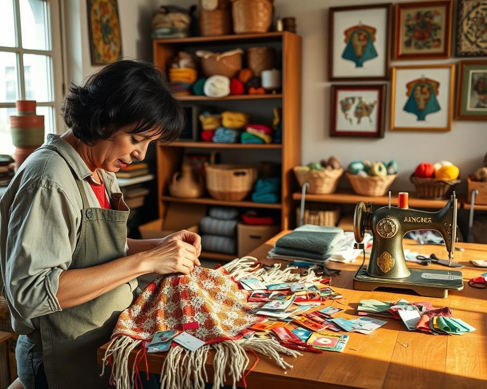 mantenimiento de tejidos hechos a mano