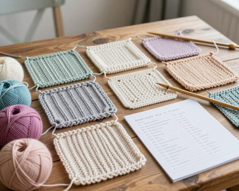 abreviaturas de tejido a dos agujas