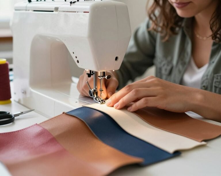 cómo coser cuero sintético en máquina