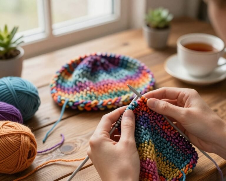 cómo tejer en magic loop