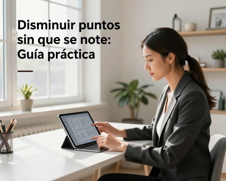 cómo disminuir puntos sin que se note
