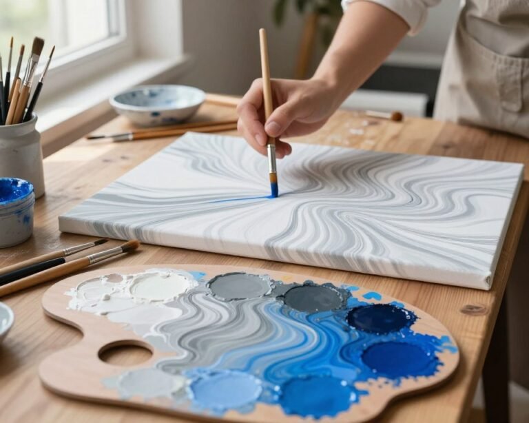 cómo hacer pintura efecto mármol casera