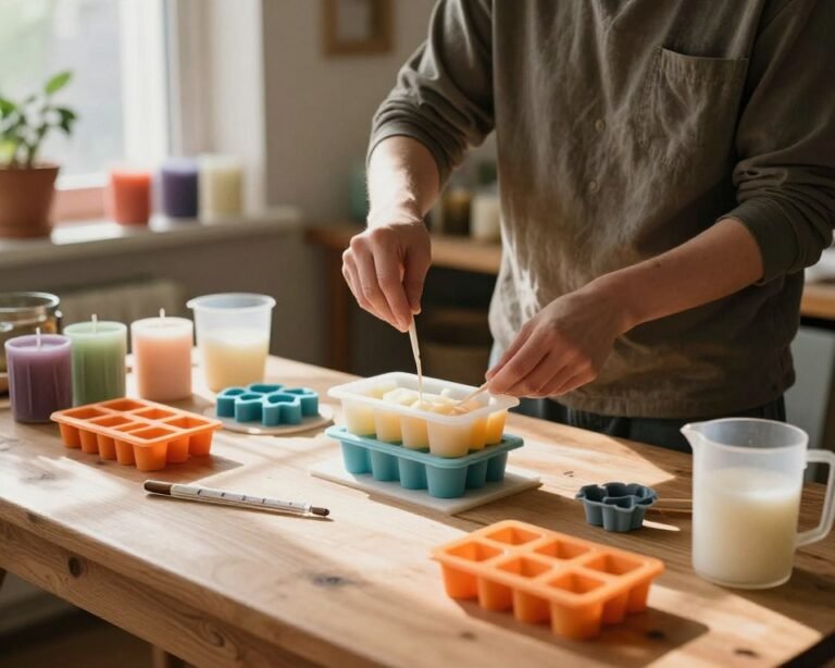 cómo hacer velas con moldes de silicona