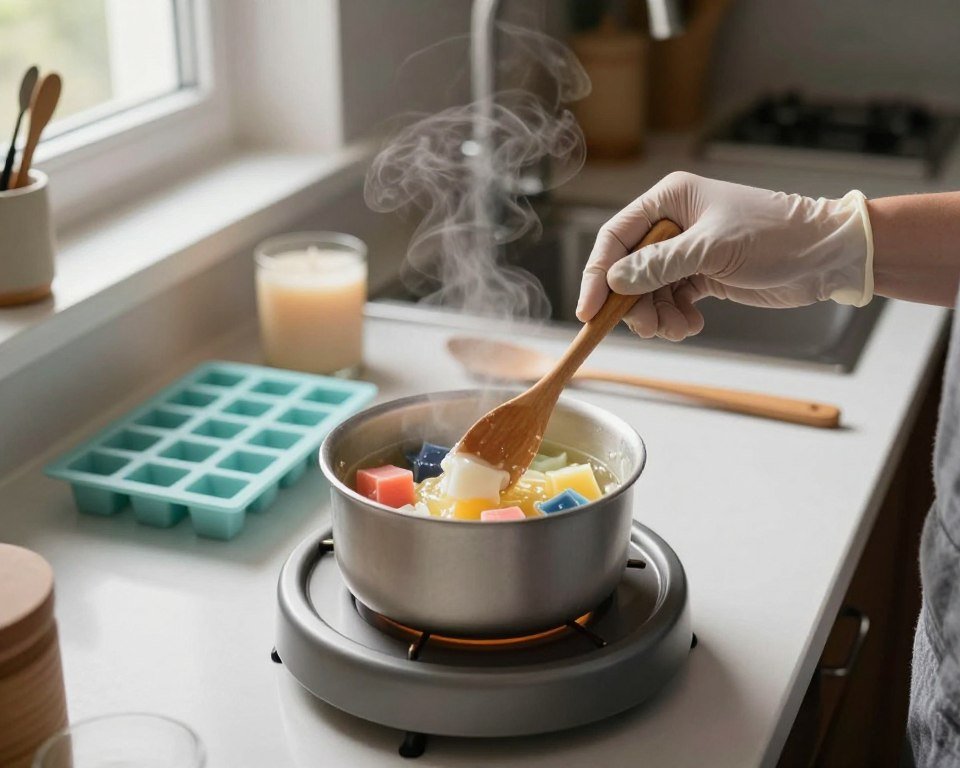 derretir cera baño maría