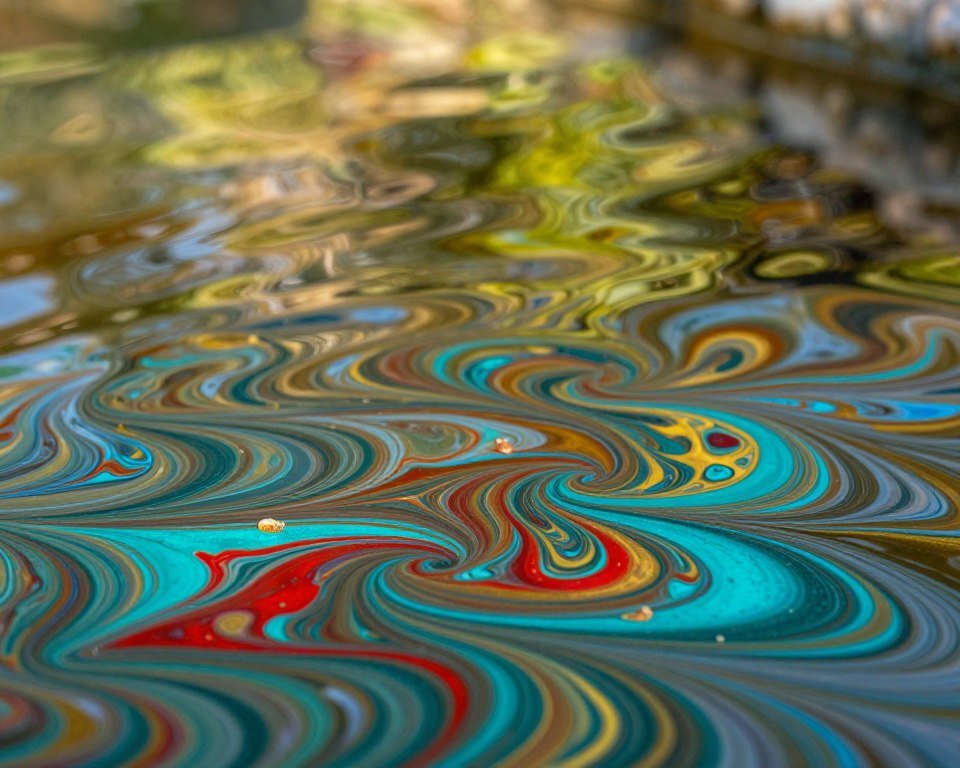 marmoleado sobre agua