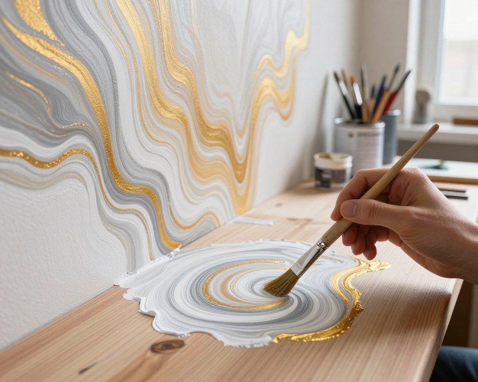 pintura efecto mármol