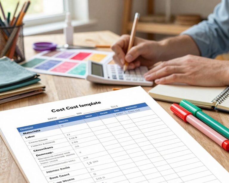 plantilla de costos para productos hechos a mano