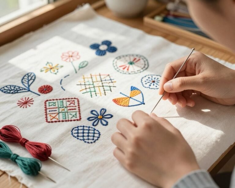 costura japonesa sashiko paso a paso